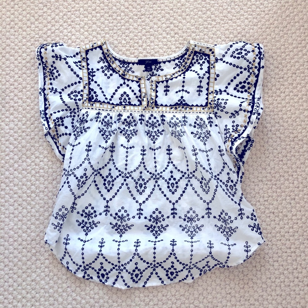 J. Crew eyelet top, size XS